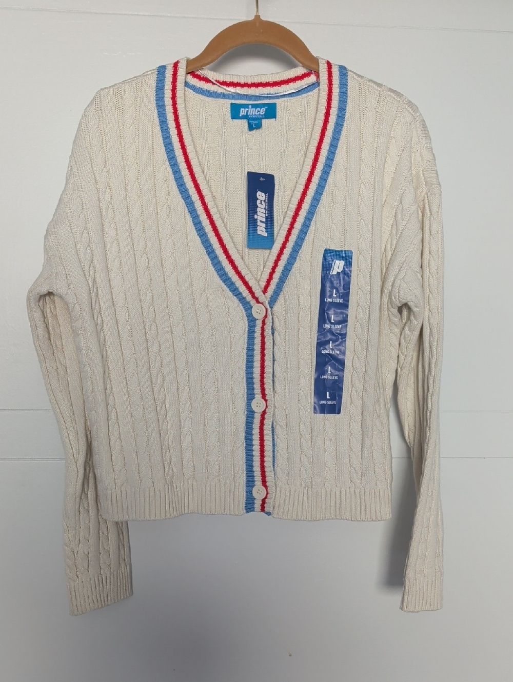 Prince Pickleball Cable-Knit Cardigan